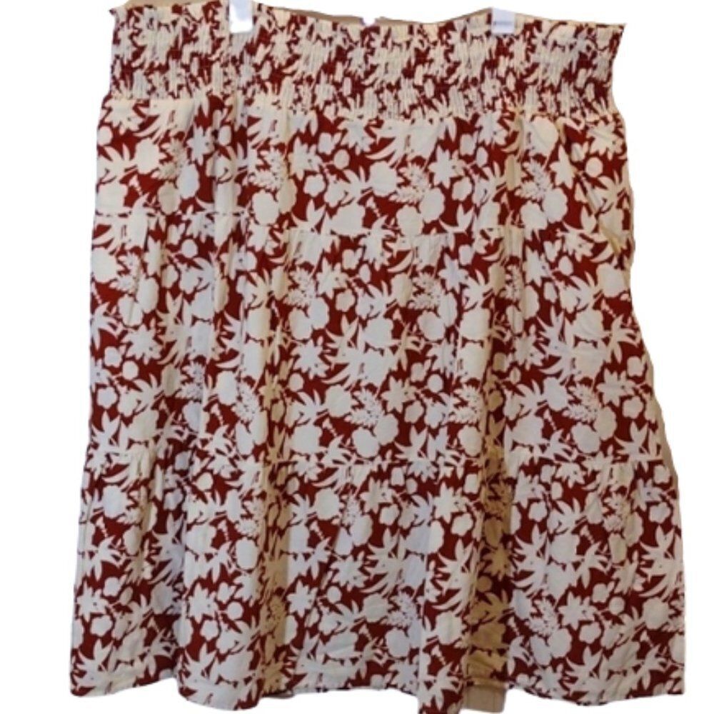 NWT Women's High-Rise Tiered MIDI a-Line Skirt - Universal Thread - 4X